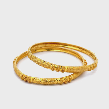 22ct yellow gold second-hand bangle set FCA01019755-2