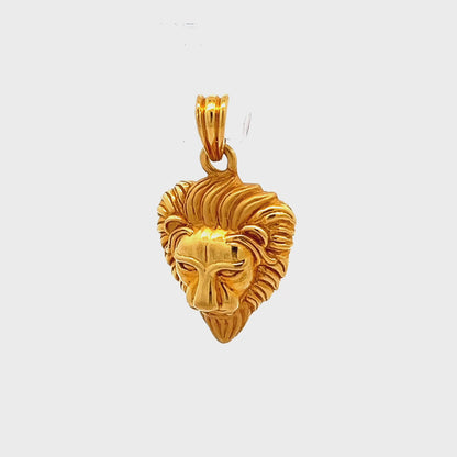 22ct Pre-owned Golden Lion Head Pendant FCP05000448-1