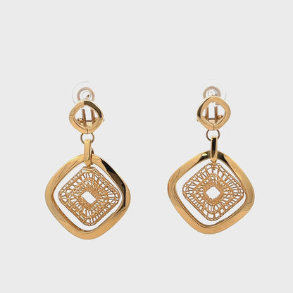 18ct yellow gold preloved earrings 08001858