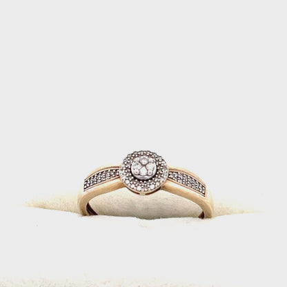 9ct yellow gold second-hand ring with stones 07002511