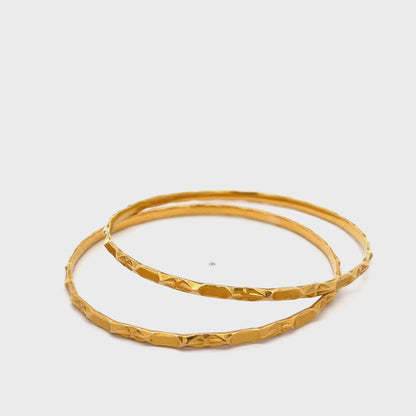 22ct yellow gold second-hand bangle set FCA06010742-2