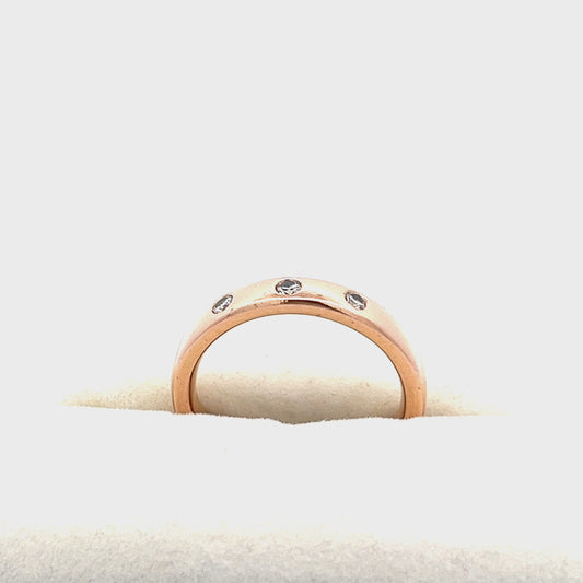 18ct yellow gold pre-owned ring with stones 02031627
