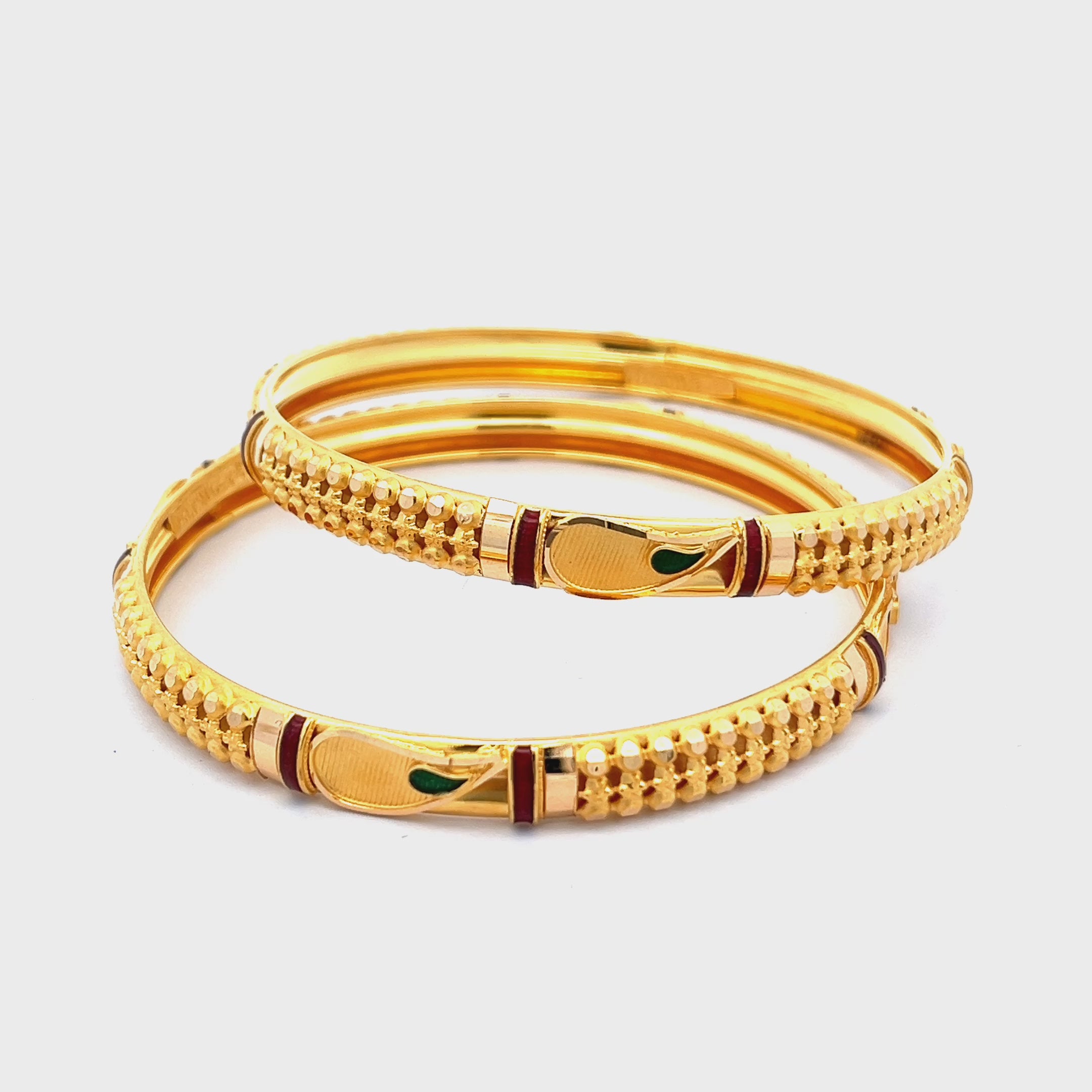 22ct Yellow Gold Designer Bangle PZ325-BN36 – FJewellery