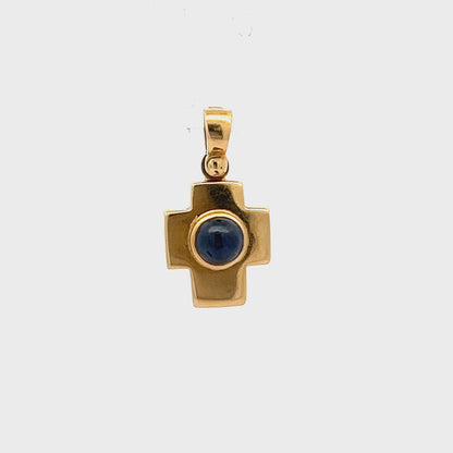 18ct yellow gold cross pendant 08001872