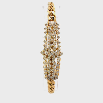 18ct yellow gold pre-owned bracelet with stones 09000870