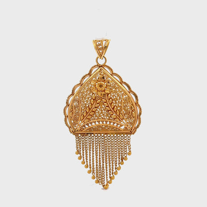 22ct Pre-owned Gold Pendant with Intricate Design FCP05000429-5