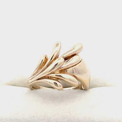 9ct yellow gold vintage ring 08001878