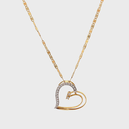 18ct yellow gold second-hand chain with pendant 02031794