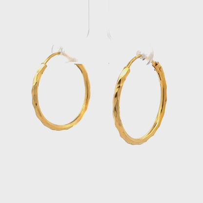 22ct second-hand yellow gold earrings 01003001