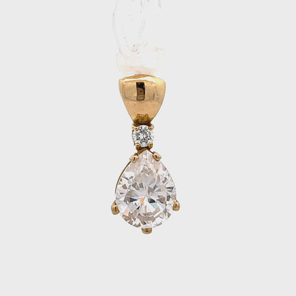 9ct yellow gold pre-owned pendant 12000552