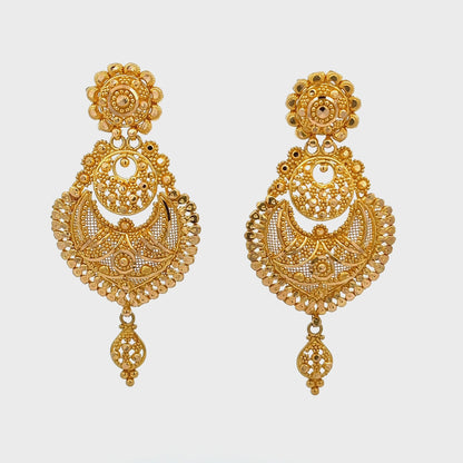 22ct yellow gold pre-owned earrings FCA03027696-3