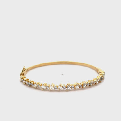 18ct yellow gold pre-owned bangle 09000721