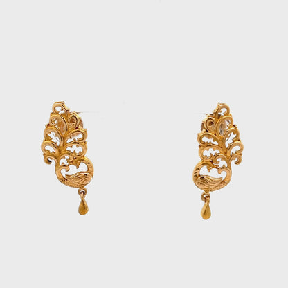 22ct Pre-owned Gold Leaf Earrings FCP05000432-5