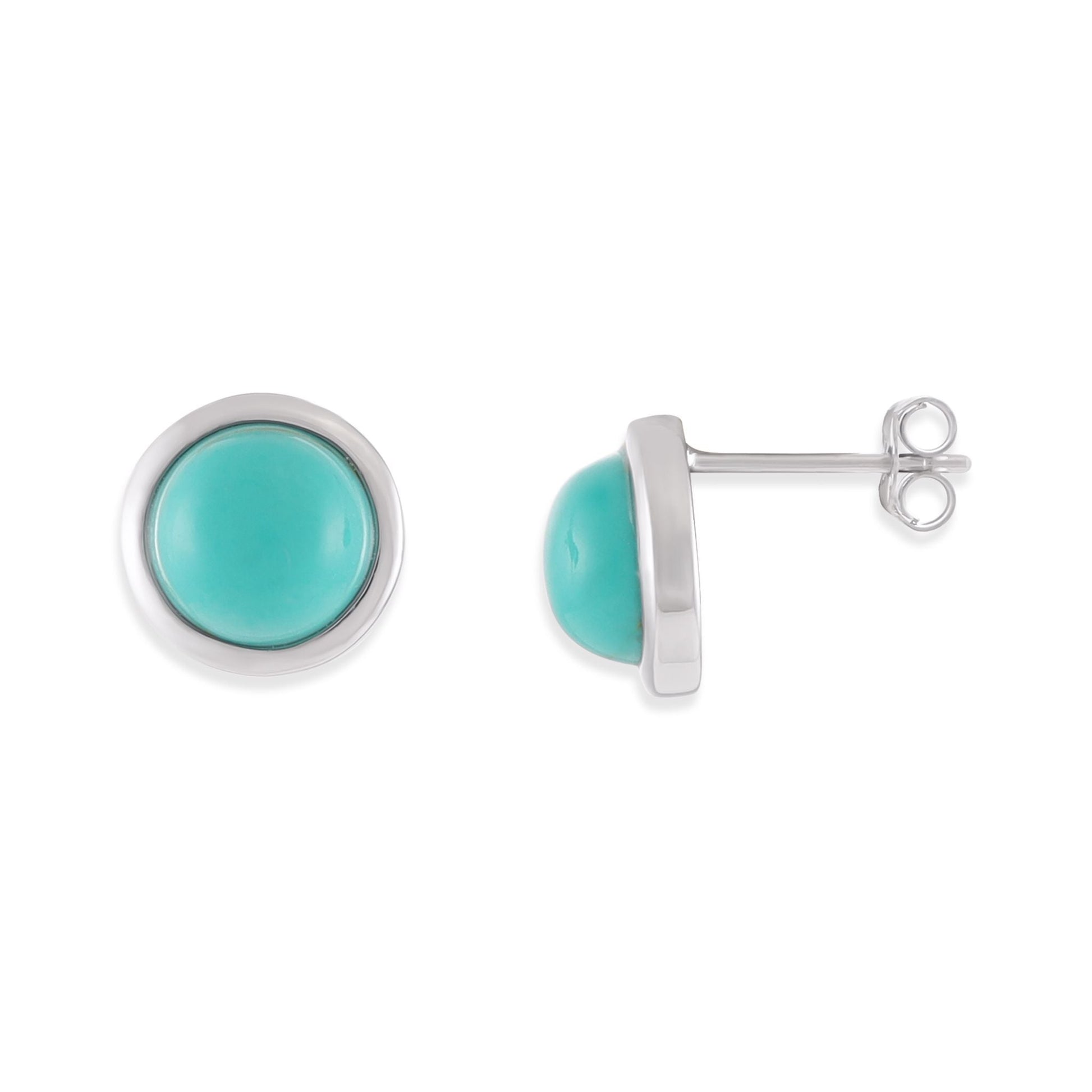 Silver rhodium plated jewellery set with rec turquoise stone - FJewellery