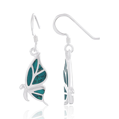 Sterling Silver Abalone Butterfly Earrings SER4008