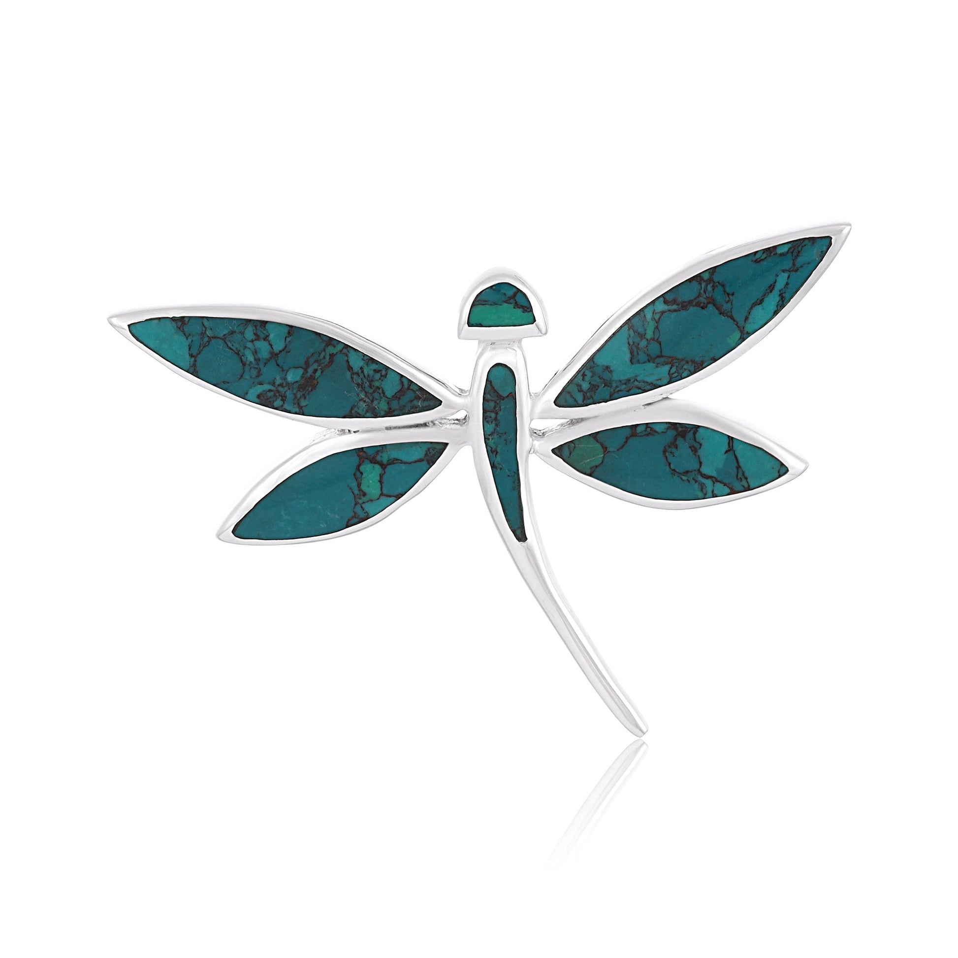 Sterling Silver Abalone Dragonfly Pendant SPD4011 - FJewellery