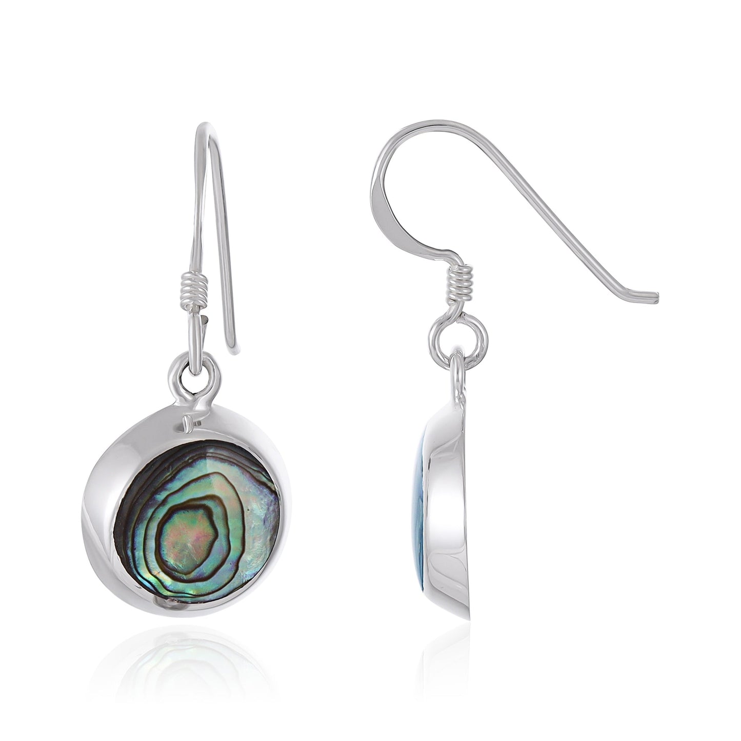 Sterling Silver Abalone Drop Earrings SER4036 - FJewellery