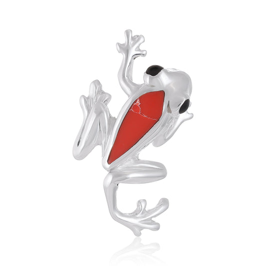 Sterling Silver Abalone Frog Pendant SPD4025 - FJewellery