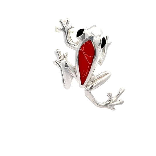 Sterling silver abalone frog pendant SPD4025 - FJewellery