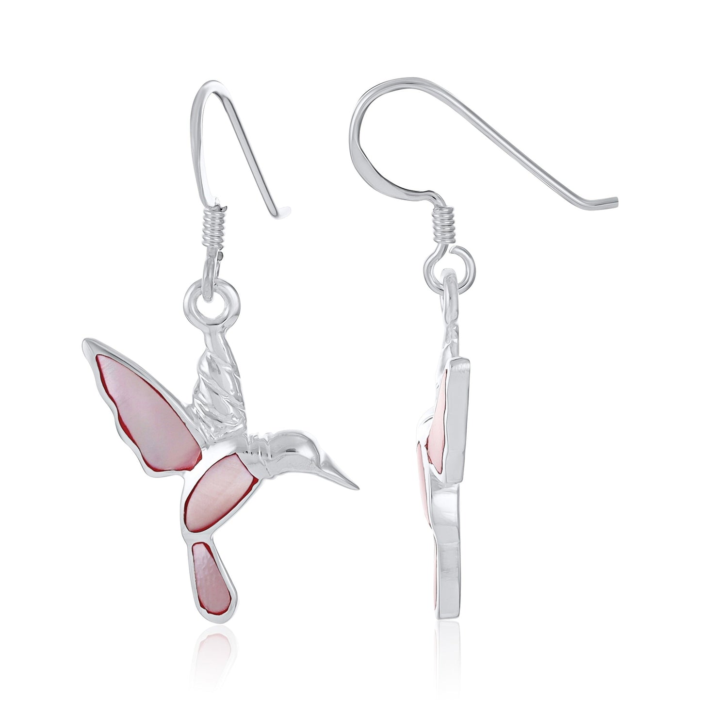 Sterling Silver Abalone Shell Bird Earrings SER4026