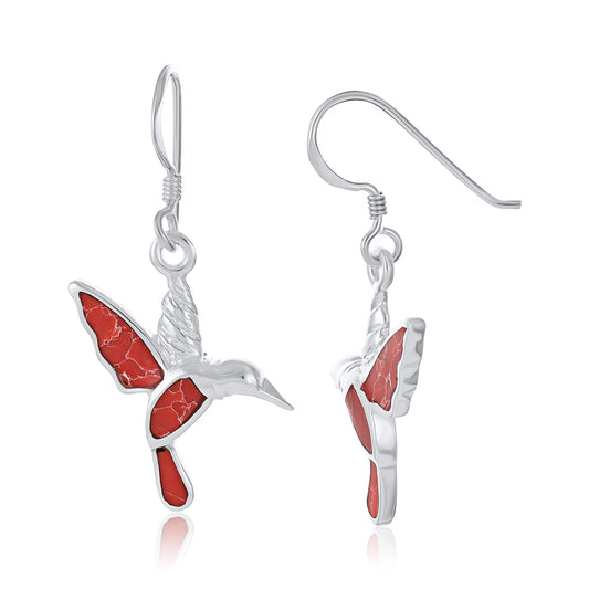 Sterling Silver Abalone Shell Bird Earrings SER4026