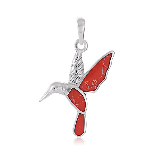 925 Sterling Silver Abalone Shell Bird Pendant