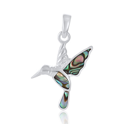 Sterling Silver Abalone Shell Bird Pendant SPD4037