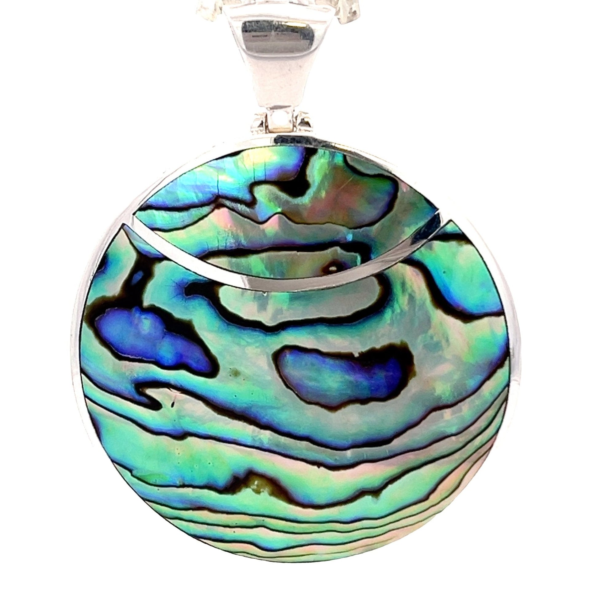 Sterling silver abalone shell celestial-inspired pendant SPD4047 - FJewellery