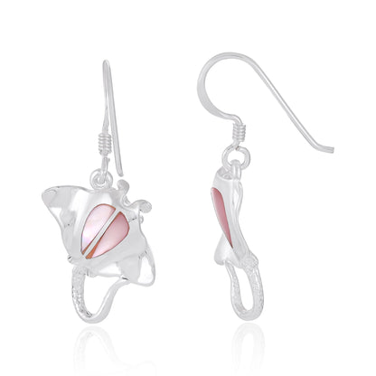 Sterling Silver Abalone Shell Earrings SER4021