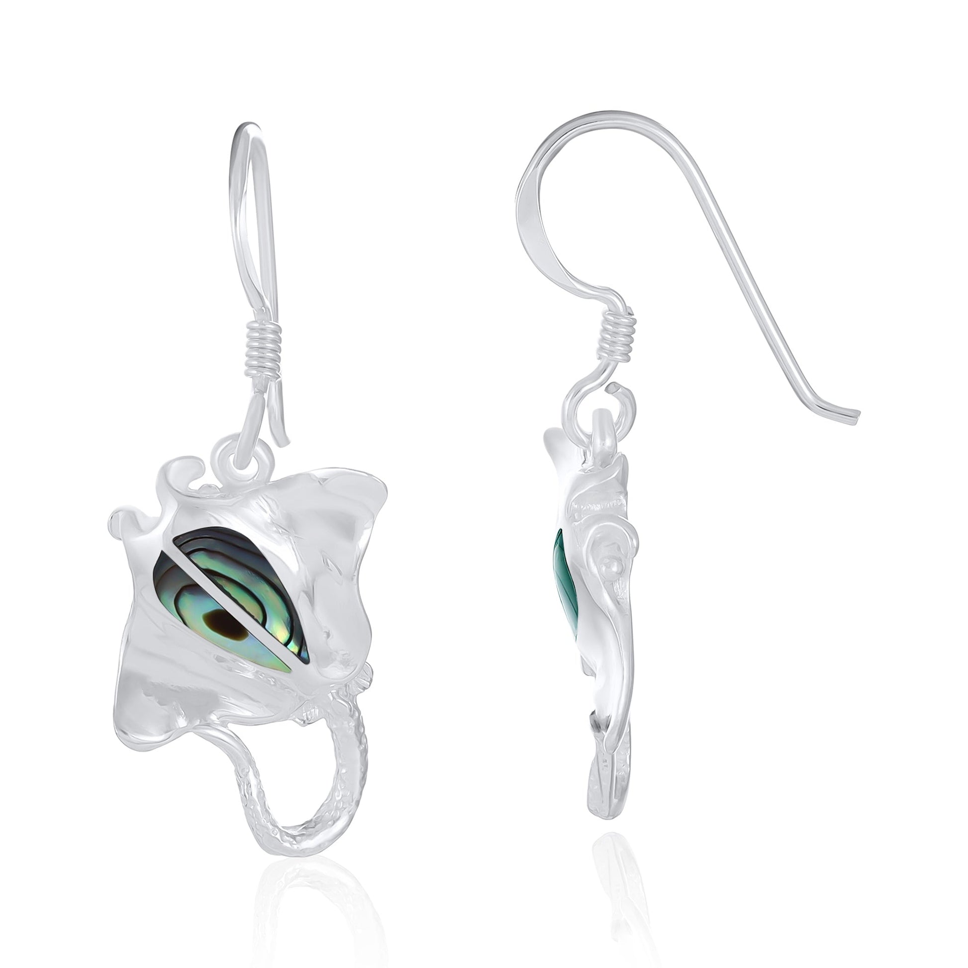 Sterling Silver Abalone Shell Earrings SER4021 - FJewellery