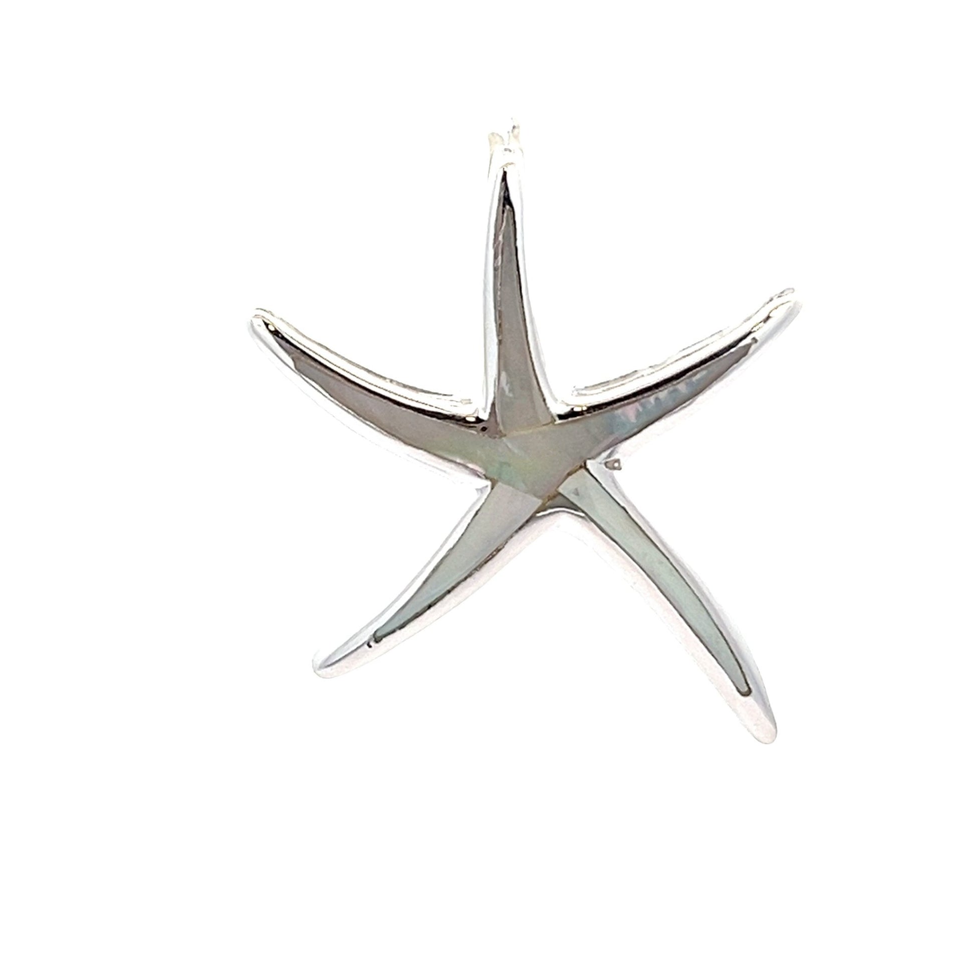 Sterling silver abalone shell starfish pendant SPD4034 - FJewellery