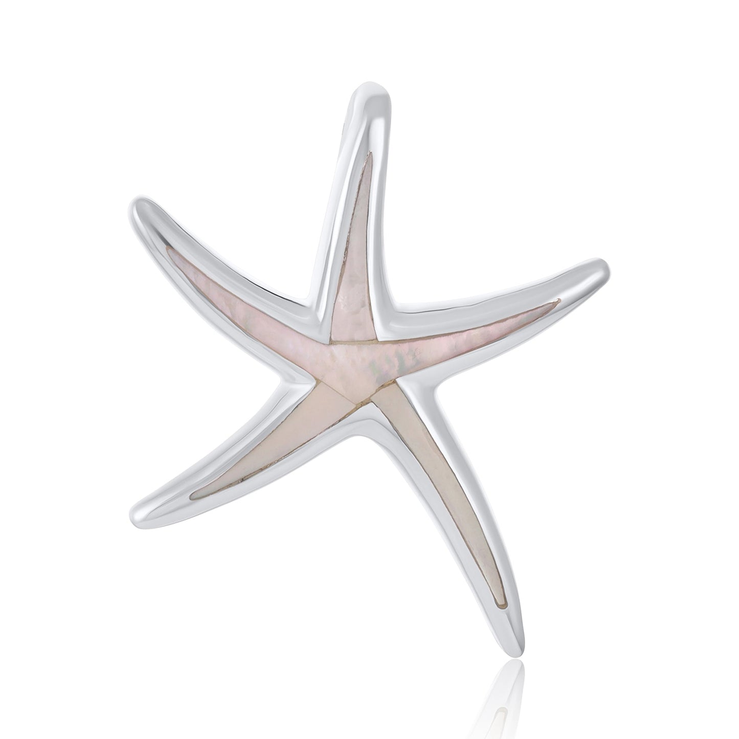 925 Sterling Silver Abalone Shell Starfish Pendant