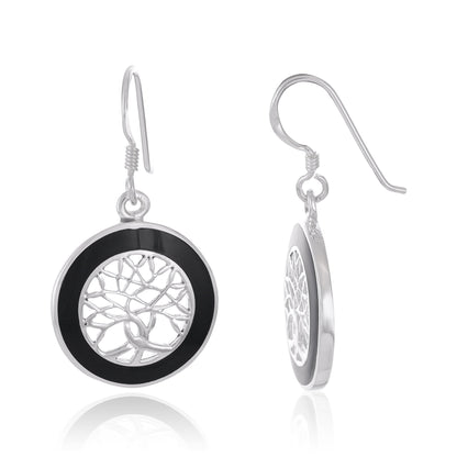 925 Sterling Silver  Abalone Shell Tree of Life Pendant