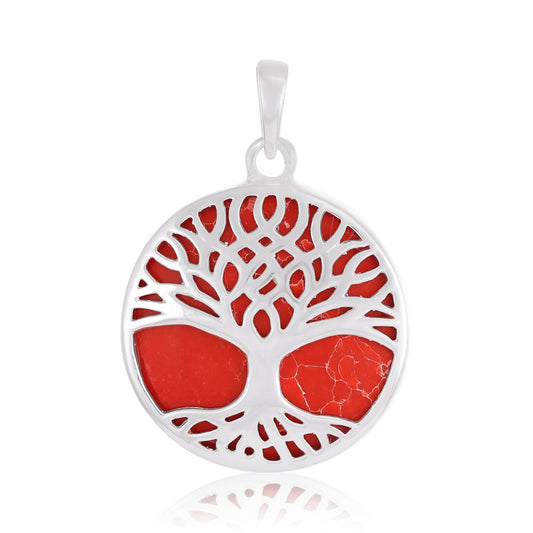 Sterling Silver Abalone Shell Tree Of Life Pendant SPD4001 - FJewellery