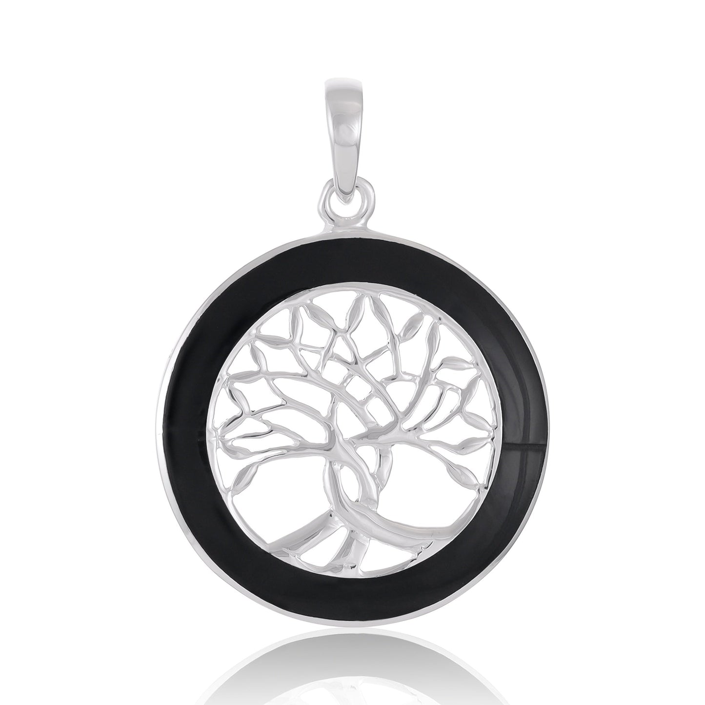 Sterling Silver Abalone Shell Tree Of Life Pendant SPD4035 - FJewellery