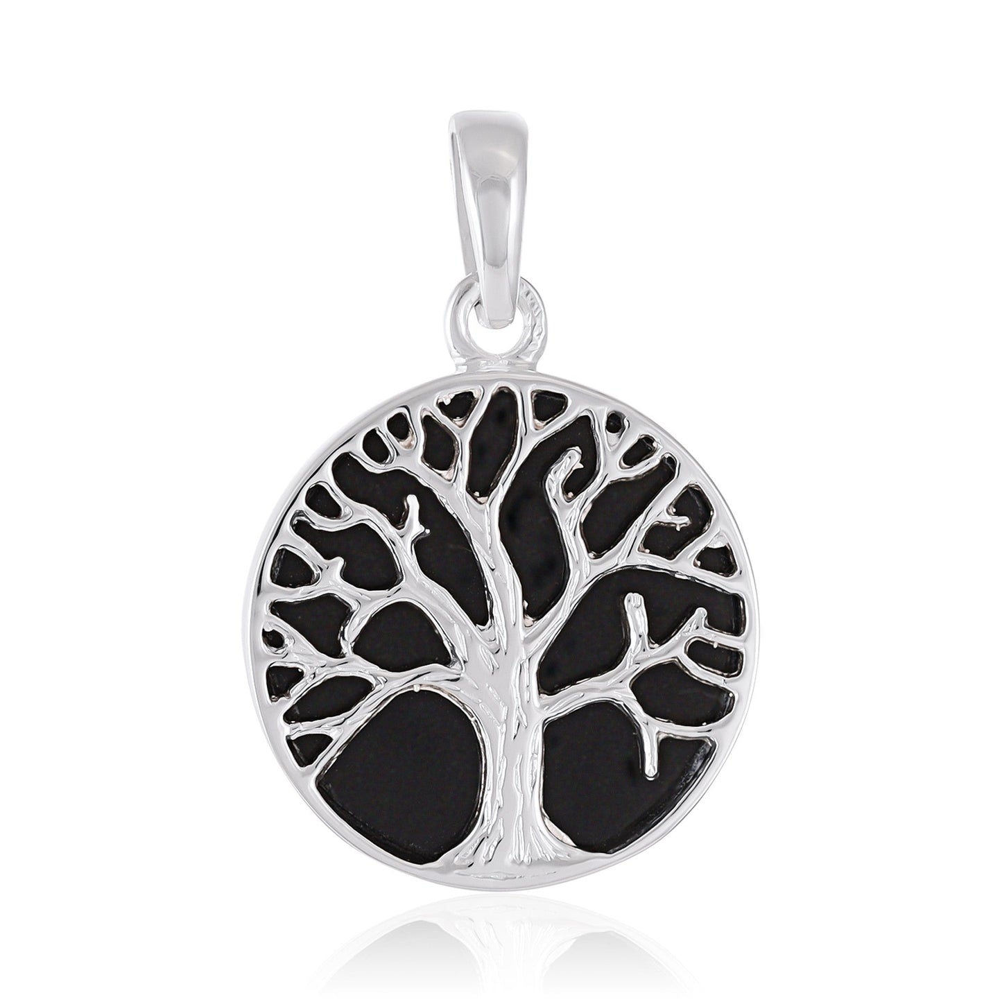 Sterling Silver Abalone Shell Tree Of Life Pendant SPD4044 - FJewellery