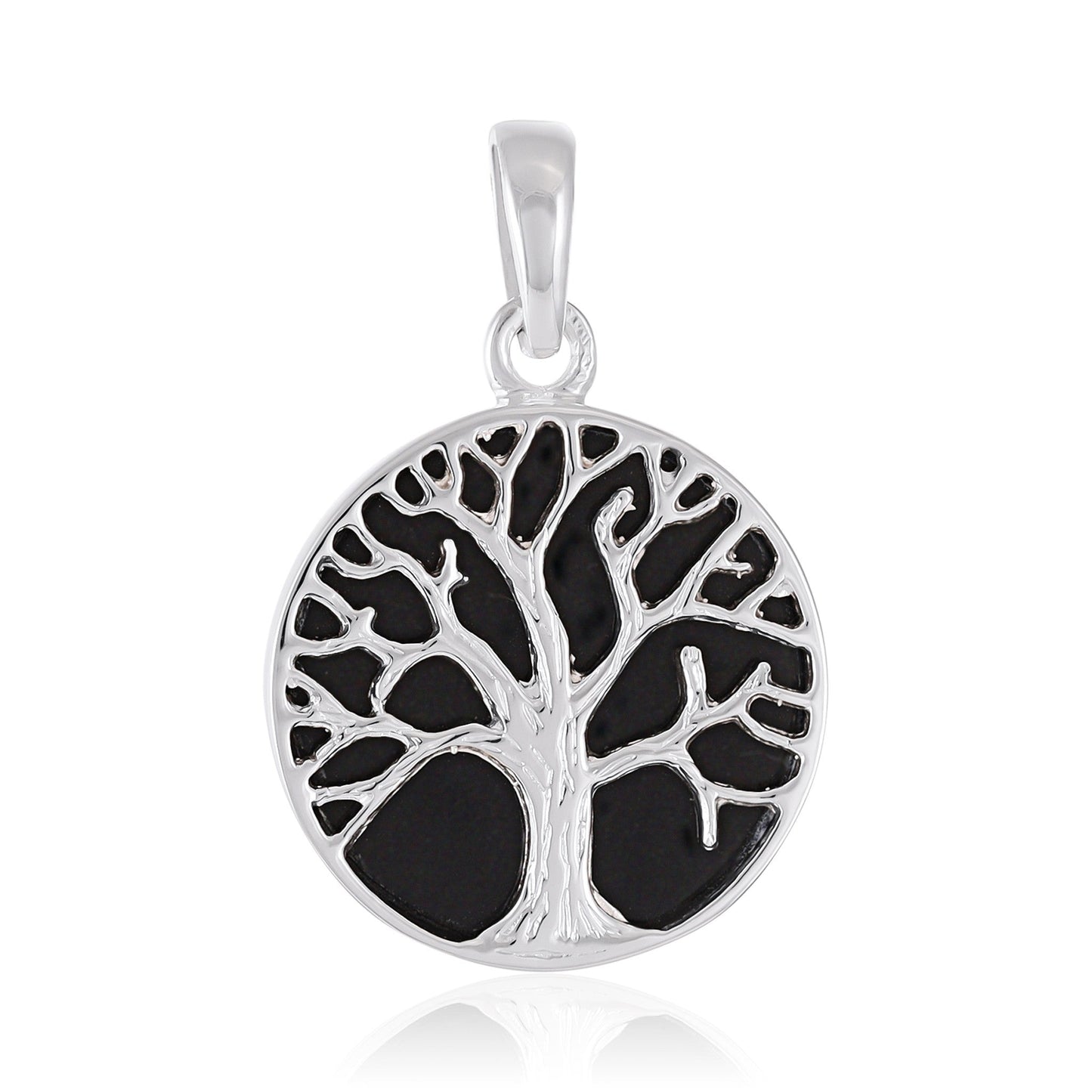 925 Sterling Silver Abalone Shell Tree of Life Pendant