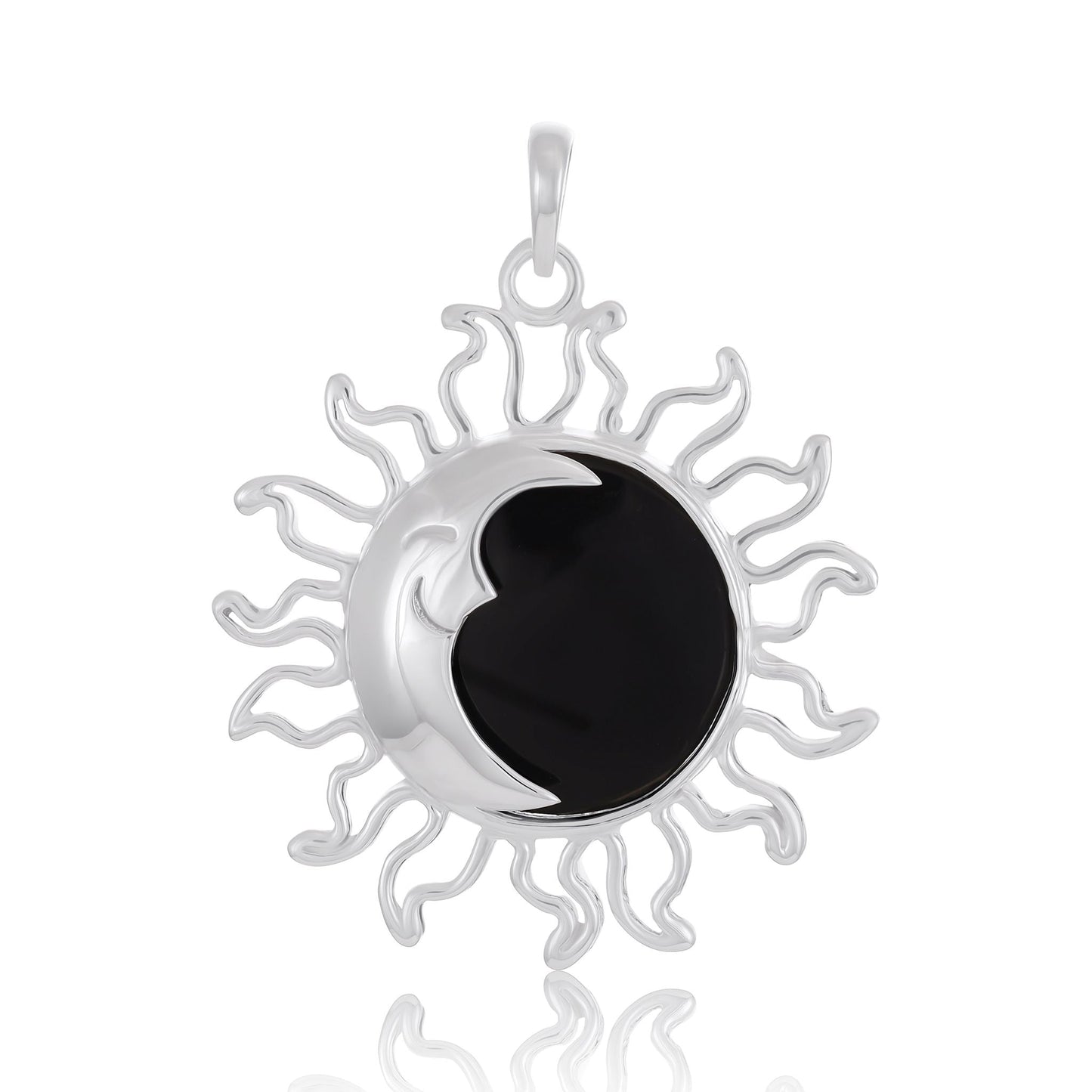 925 Sterling Silver  Abalone Sun Pendant