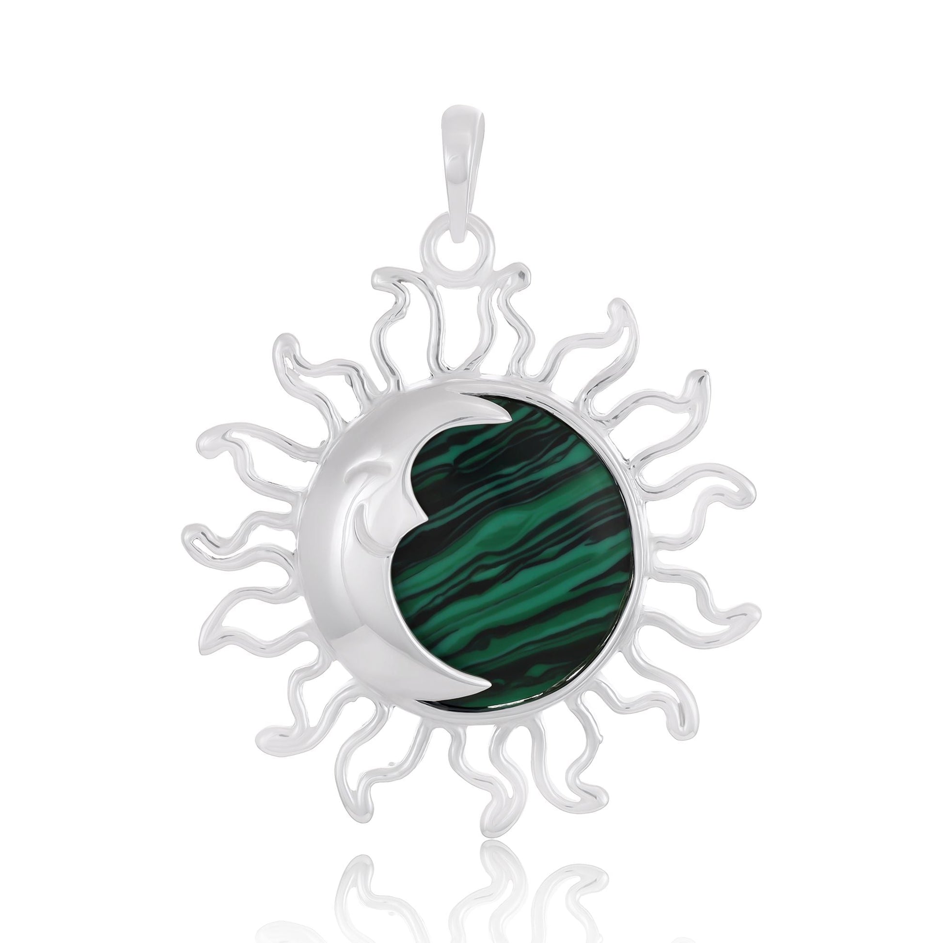 Sterling Silver Abalone Sun Pendant SPD4006 - FJewellery