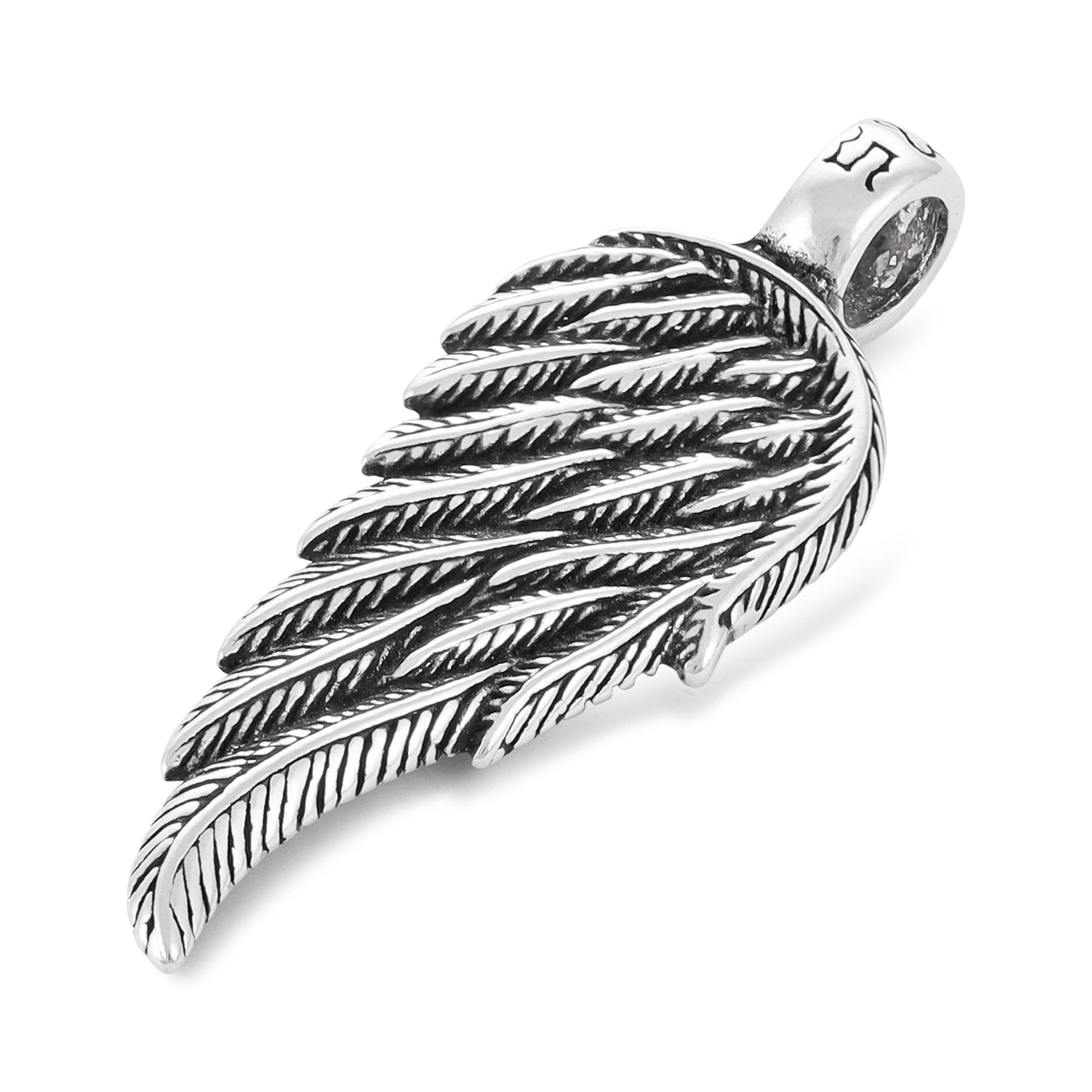 Sterling Silver Angel Wing Pendant - FJewellery