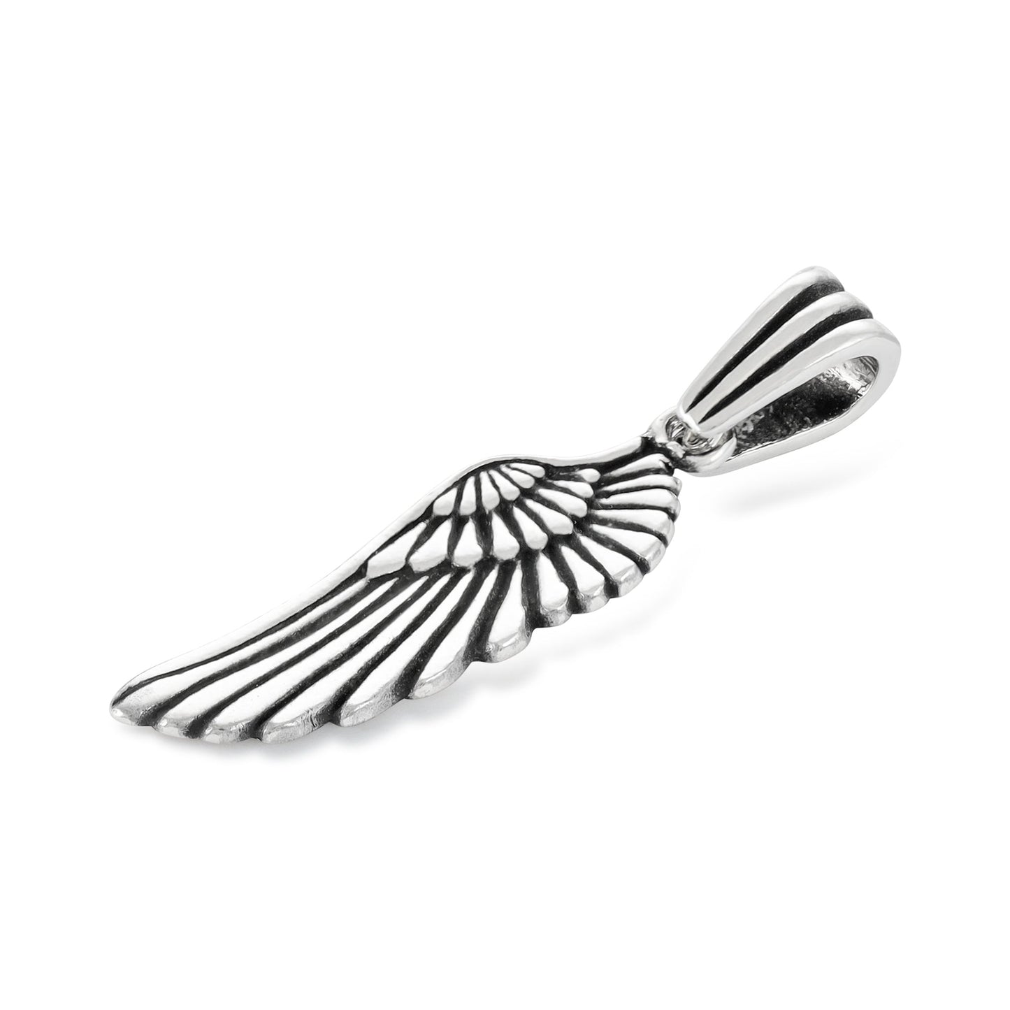 Sterling Silver Angel Wing Pendant - FJewellery