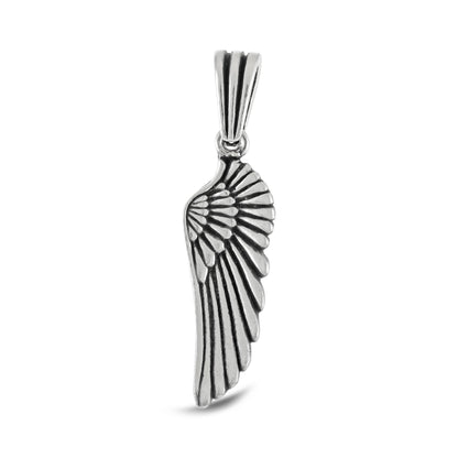 Sterling Silver Angel Wing Pendant - FJewellery