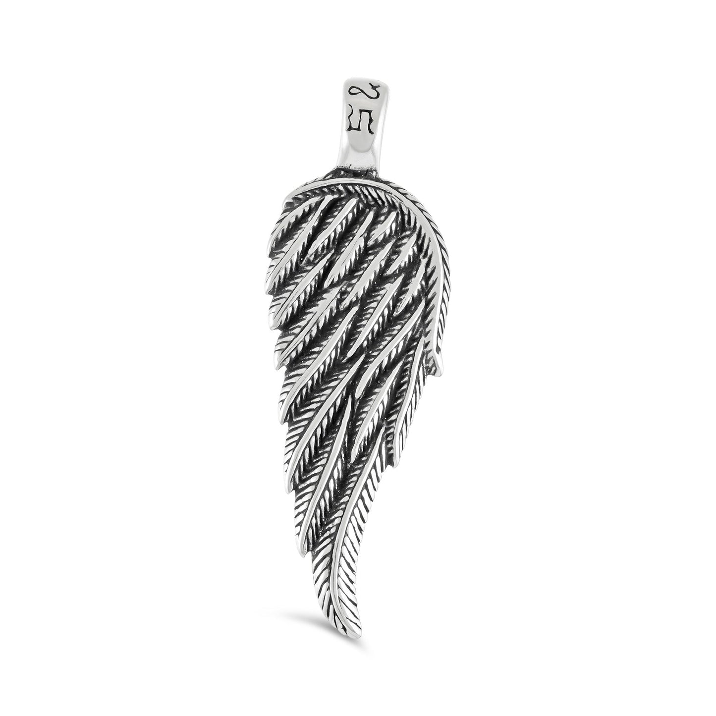Sterling Silver Angel Wing Pendant - FJewellery