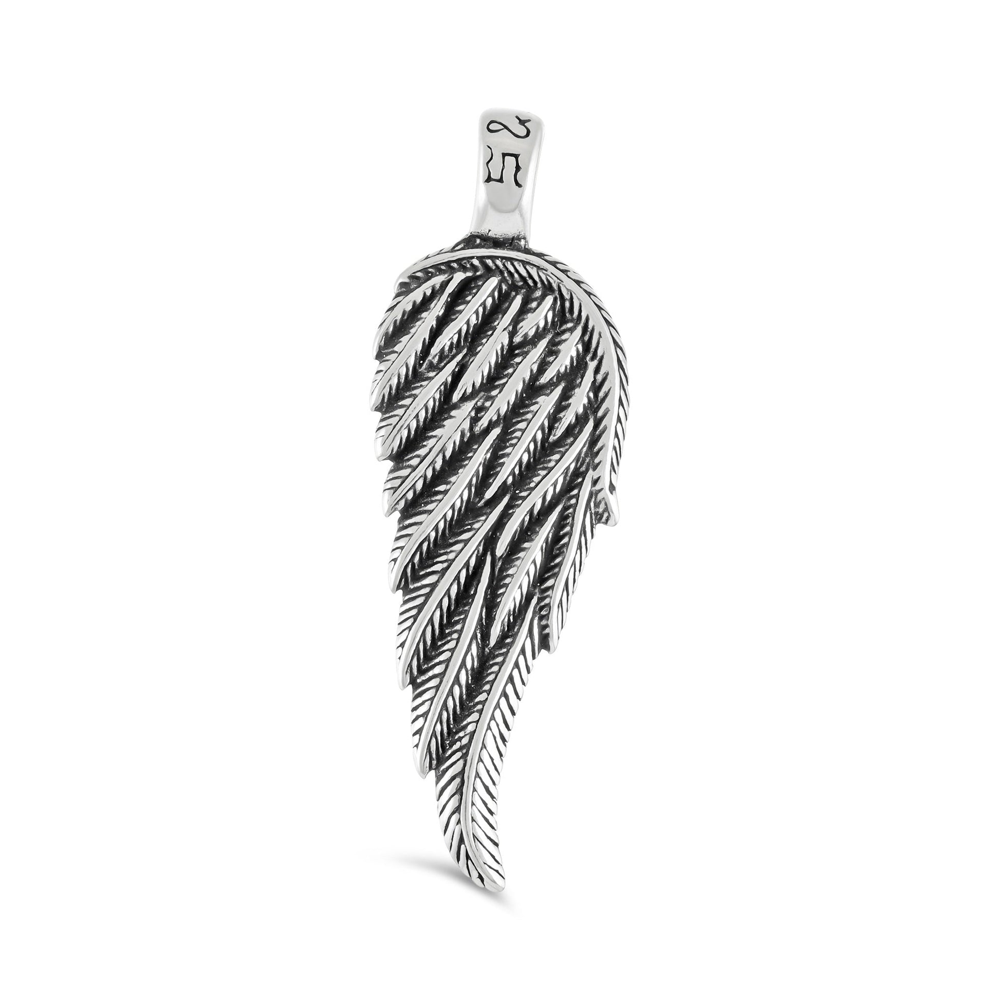 Sterling Silver Angel Wing Pendant - FJewellery
