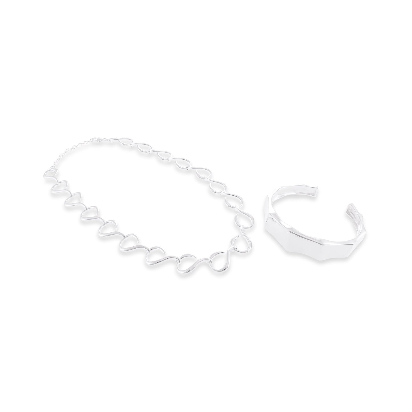 Sterling Silver Art Deco Cuff Bracelet SBN10001 - FJewellery