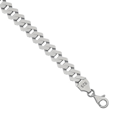 Sterling Silver Curb Chain Bracelet - FJewellery