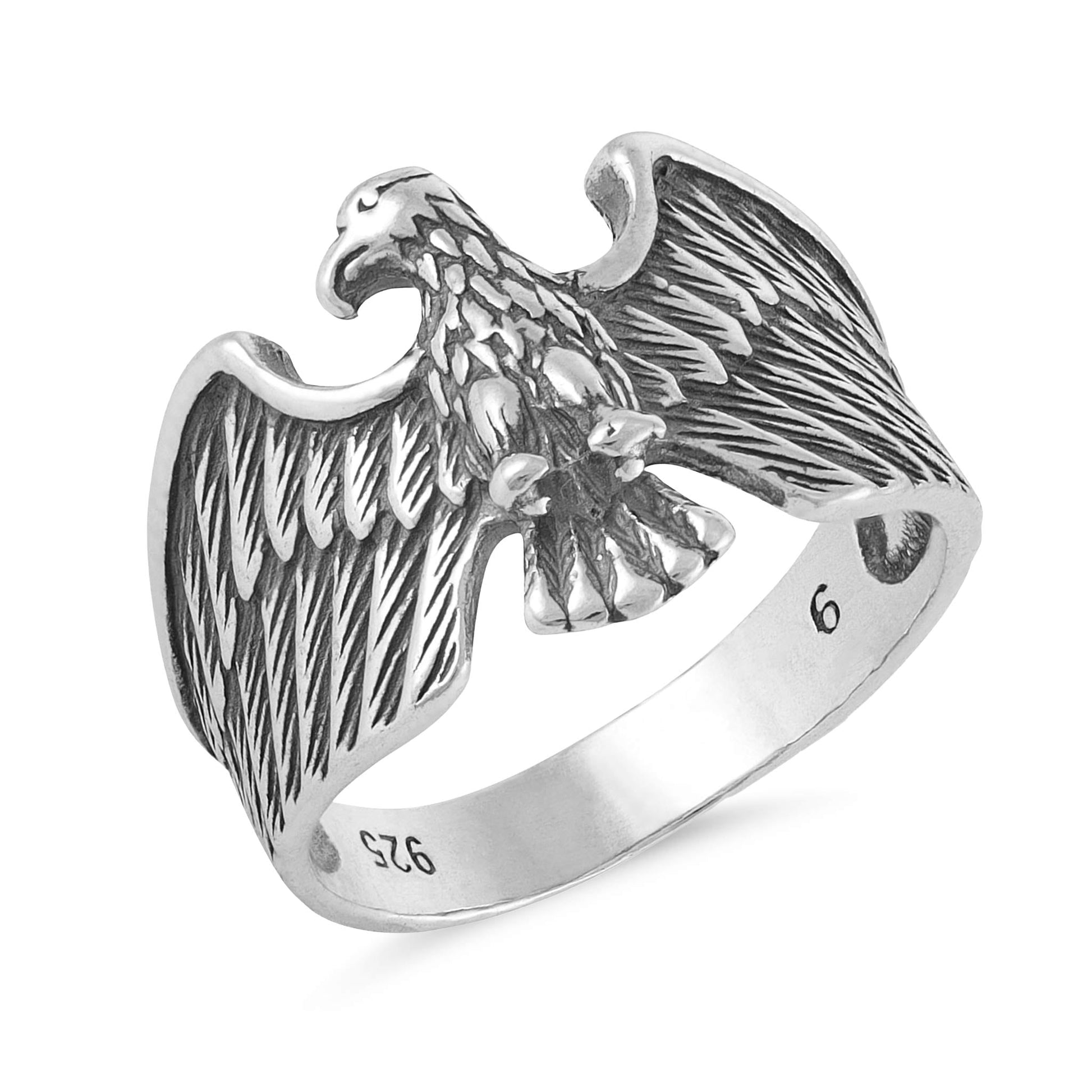 Sterling Silver Eagle Ring - FJewellery