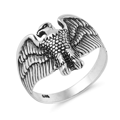 Sterling Silver Eagle Ring - FJewellery