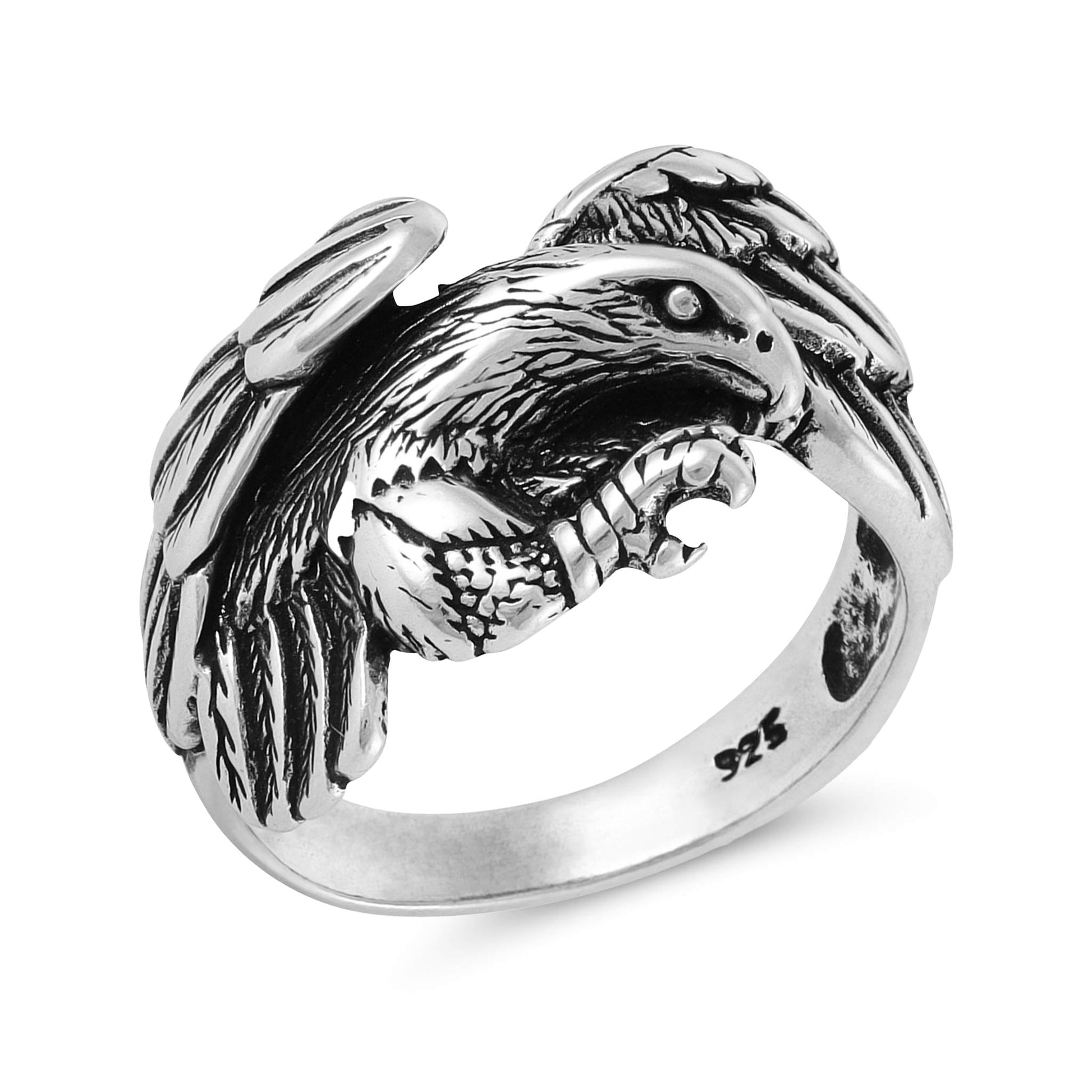 Sterling Silver Eagle Ring - FJewellery