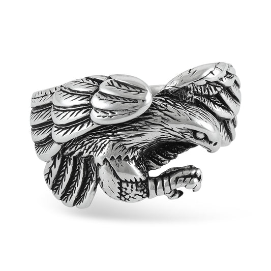 Sterling Silver Eagle Ring - FJewellery